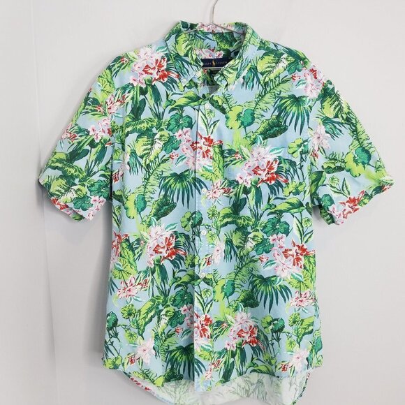 RALPH LAUREN Slim Fit Tropical Button Down Shirt